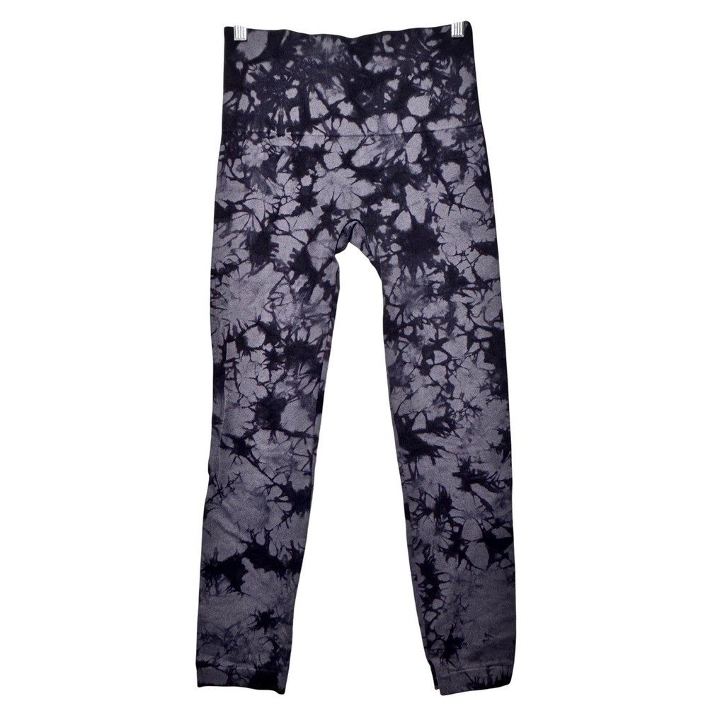 Bagatelle Collection‎ Grey Black Tie Dye High Waisted Leggings Large 68841